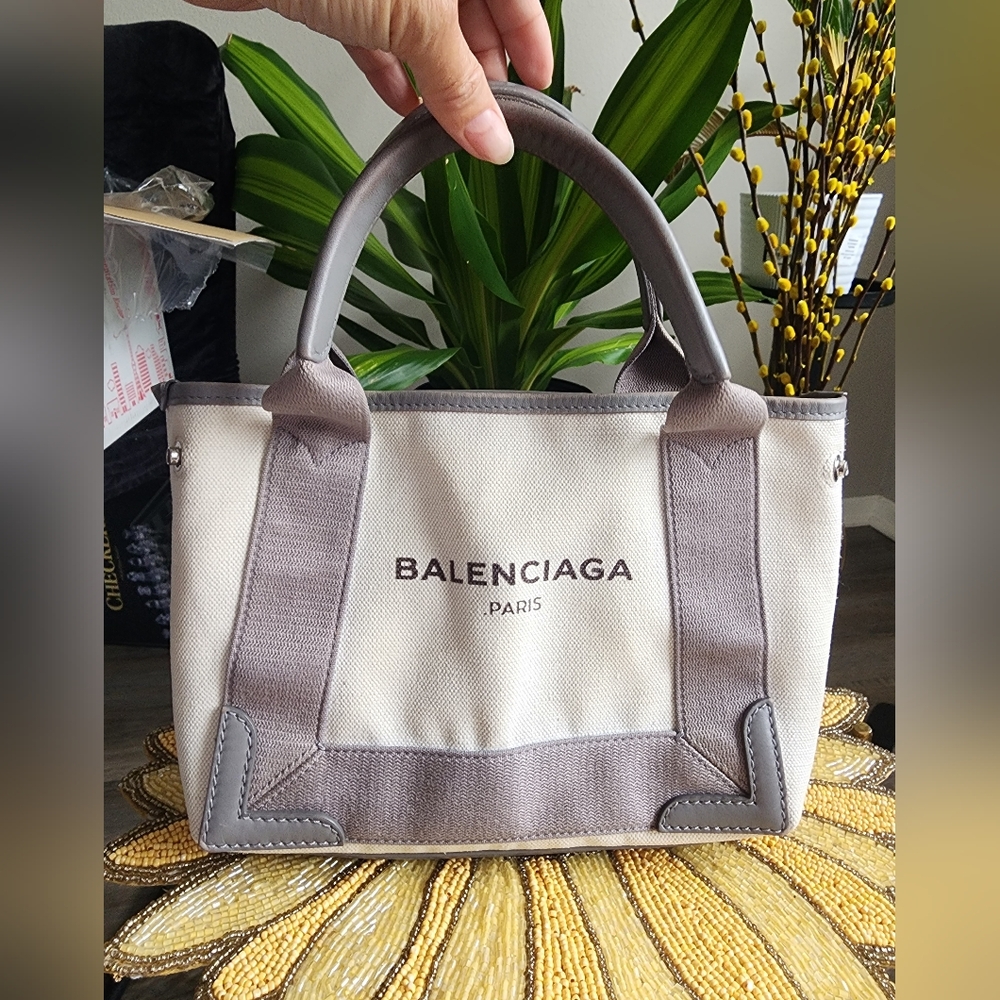 Authentic Balenciaga Cabas Grey tote bag